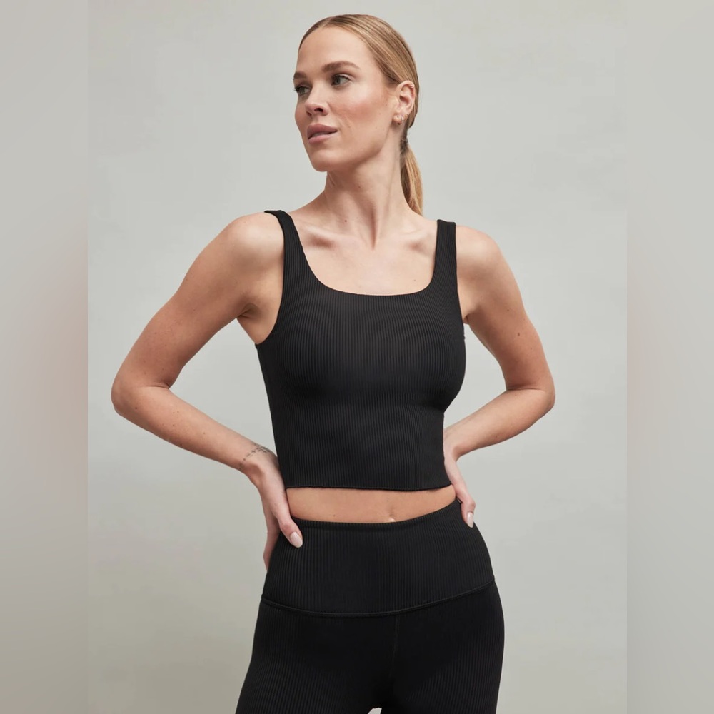 CARBON38 Ribbed Tank, Black, S